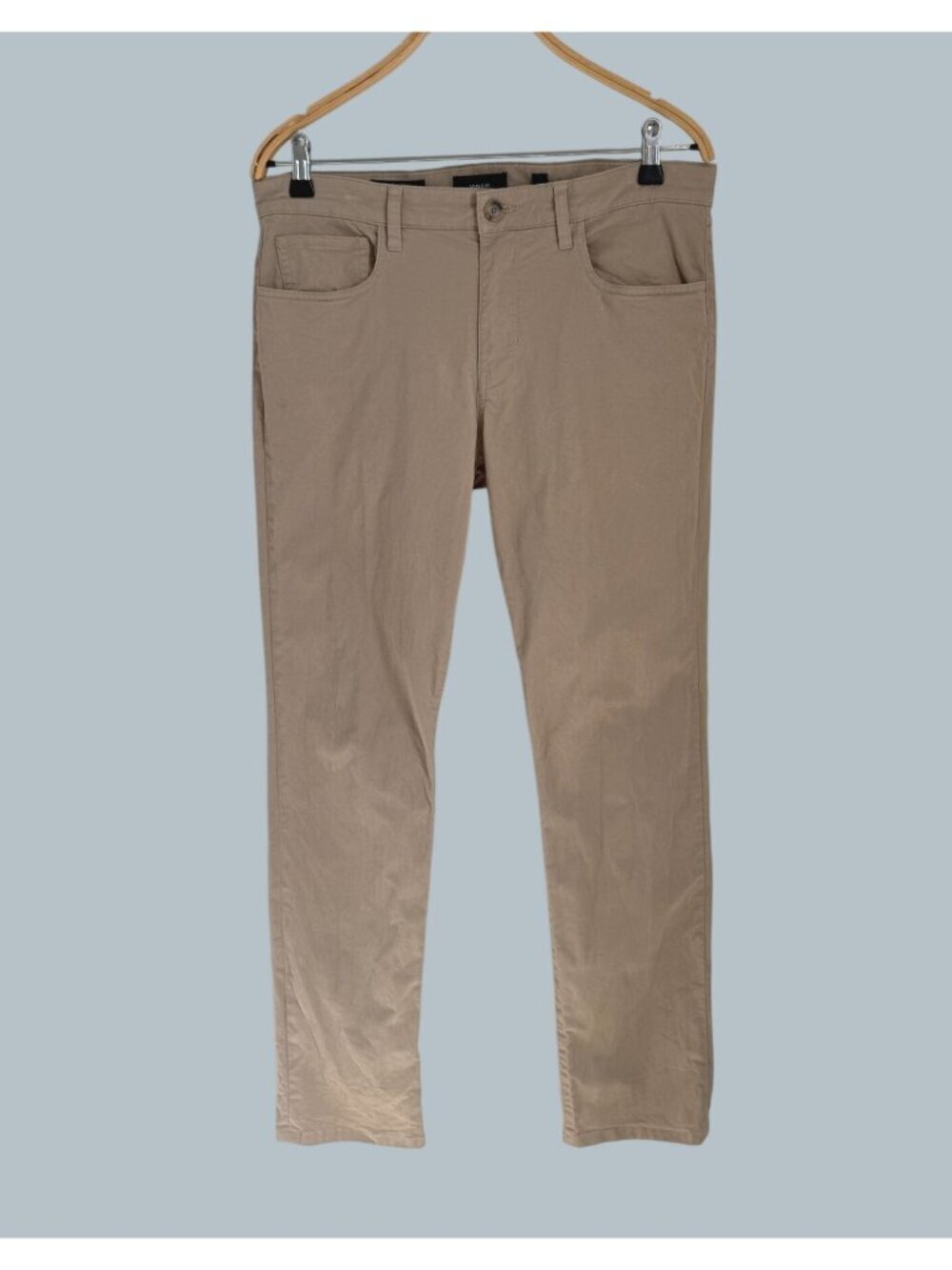 Vince Dylan Slim Fit Khaki Beige Pants Mens 31 Stretch Cotton Elastane Italian F